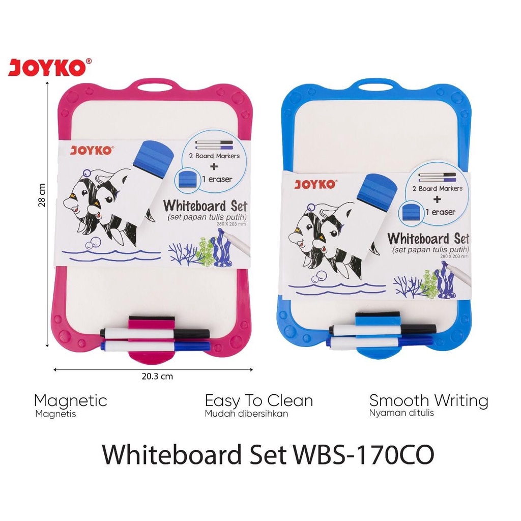 

Papan Tulis Putih Set Whiteboard Set Joyko Wbs-170Co