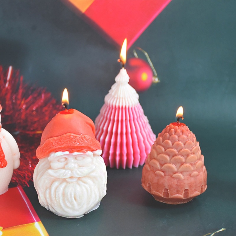 Zzz Cetakan Kue / Fondant DIY Bentuk Santa Claus / Snowman 3D Bahan Silikon