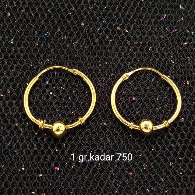 Anting Jipsi Emas 17 K - kuning 1 gr Kadar 750 - 2728