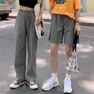  Celana  Panjang Casual Gaya Korea  Wide Leg Pinggang Karet 