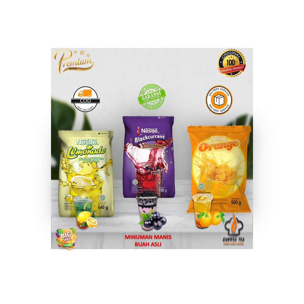 

Bubuk Minuman Kekininan Rasa Buah Segar Lemon Orange Blackcurrant Thai Tea Es Krim Premium Surabaya