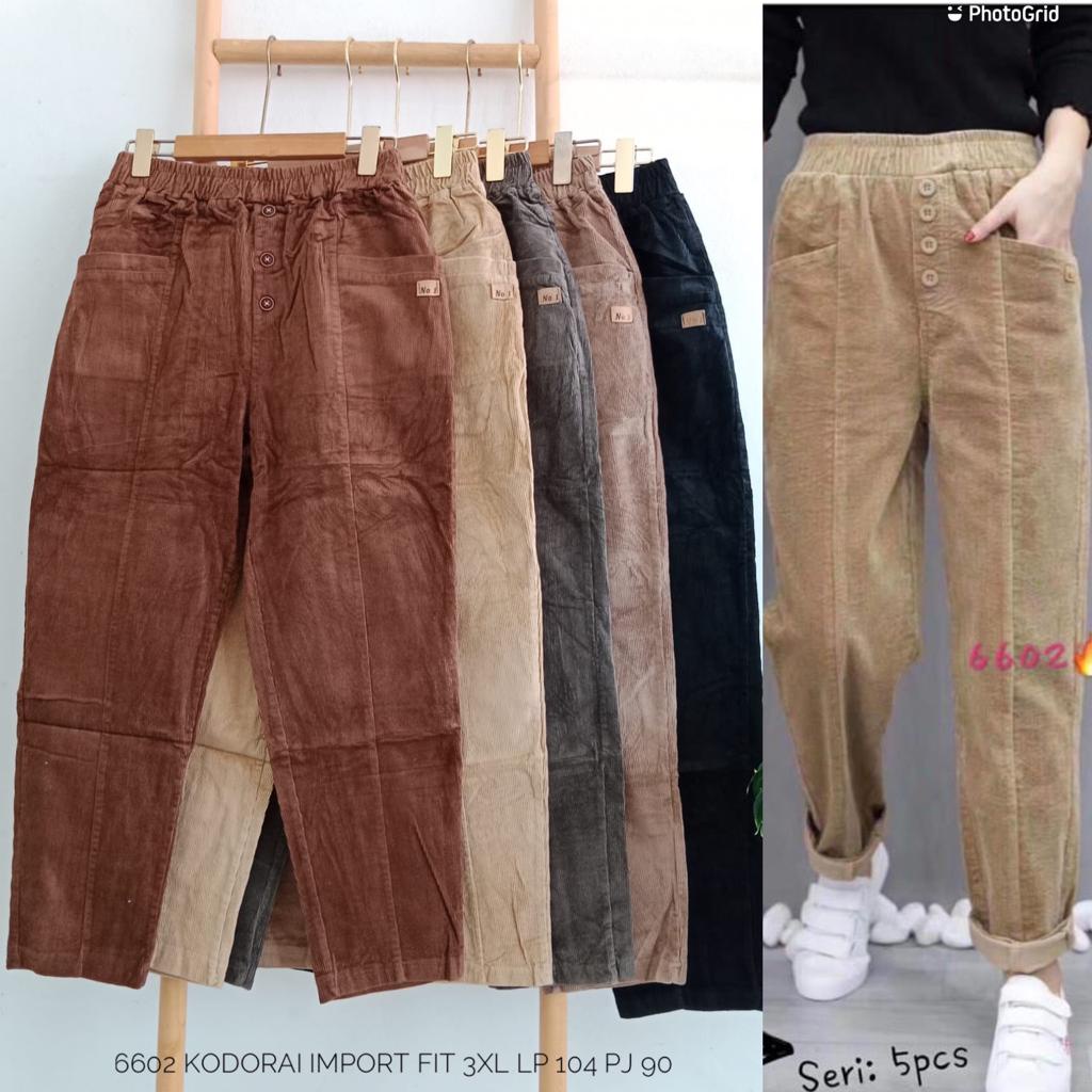 CELANA PANJANG WANITA - BAHAN KODORAI IMPORT FIT 3XL - CELANA PANJANG WANITA TERMURAH
