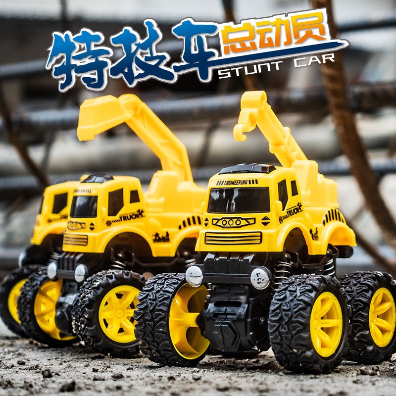 Mainan Anak Tanpa Batre Mobil Off Road Excavator 4 Drive Ban Karet