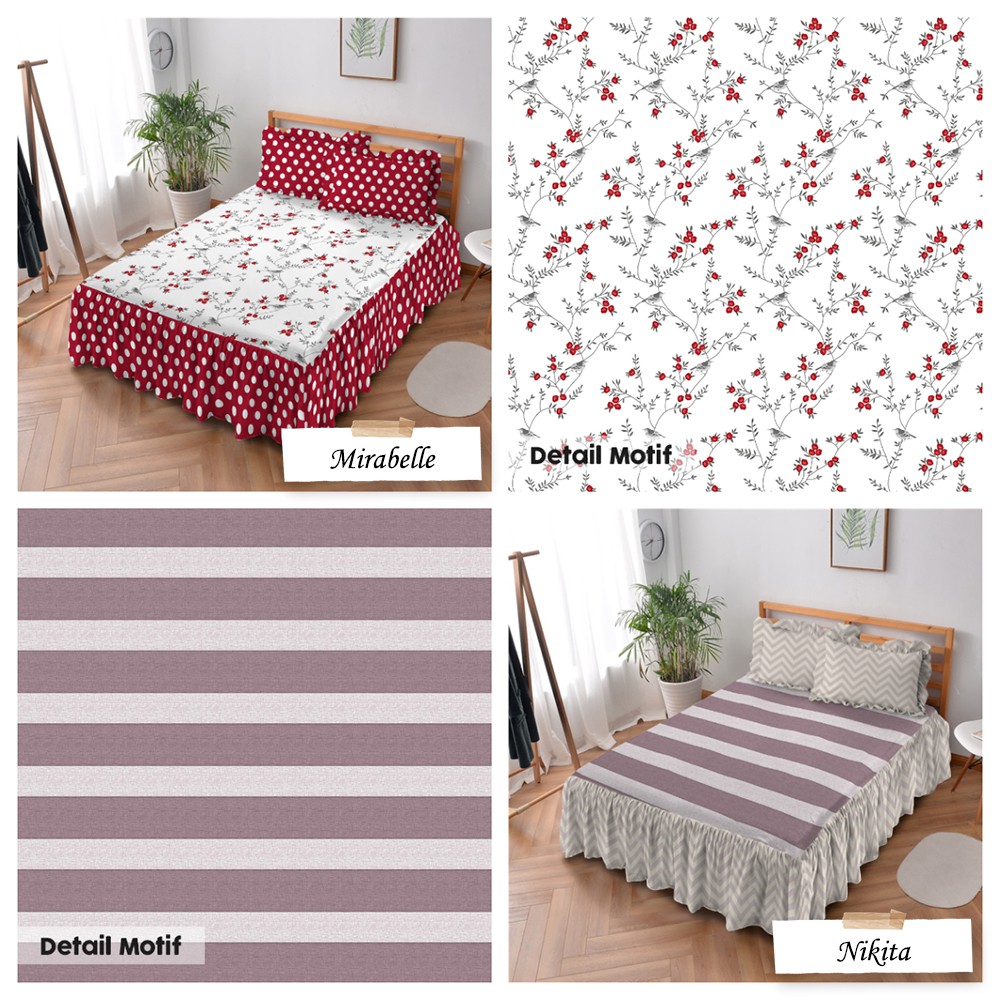 KINTAKUN ISTHANA - Sprei Rumbai KINTAKUN Dluxe 180x200 - Mirabelle / Nikita / Victor