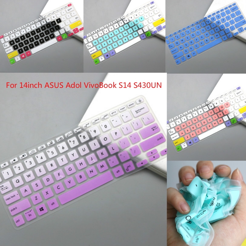 for Asus Adol Vivobook S14 S430Un Vivobook 14 M409D A409J A416J A412D A409M M409 A412 X415 K403 A416 14 Inci Cover Pelindung Keyboard Bahan Silikon Ultra Tipis Untuk