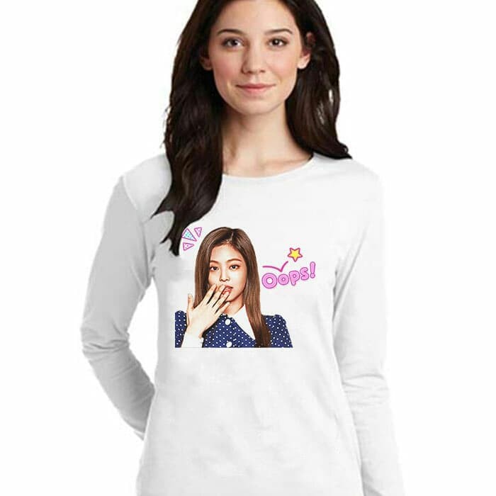 Kaos Baju Tshirt Kpop Korea Blackpink Jennie 02 Lengan Panjang