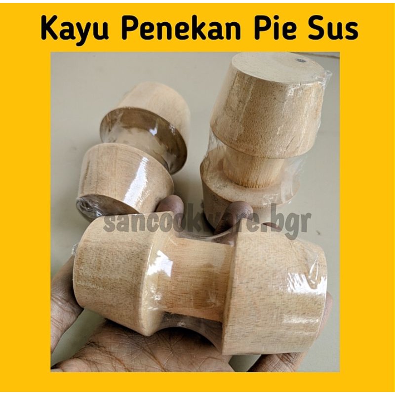 Penekan kayu Cetakan Kue pie /Puncher Kue Pie