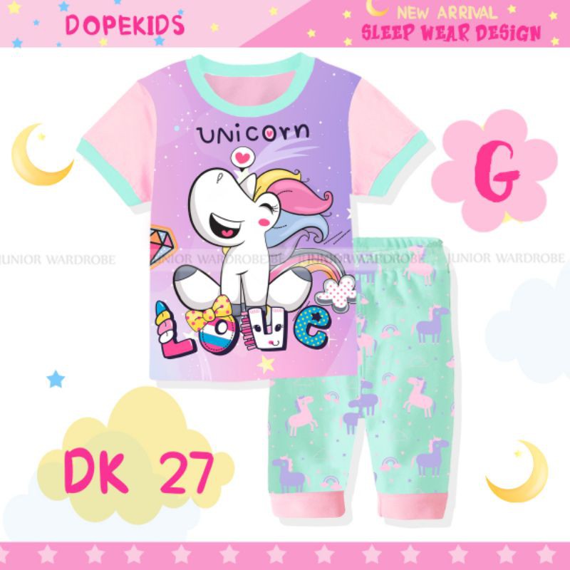 AS Setelan rumah pajamas anak Dope Kids DK-27