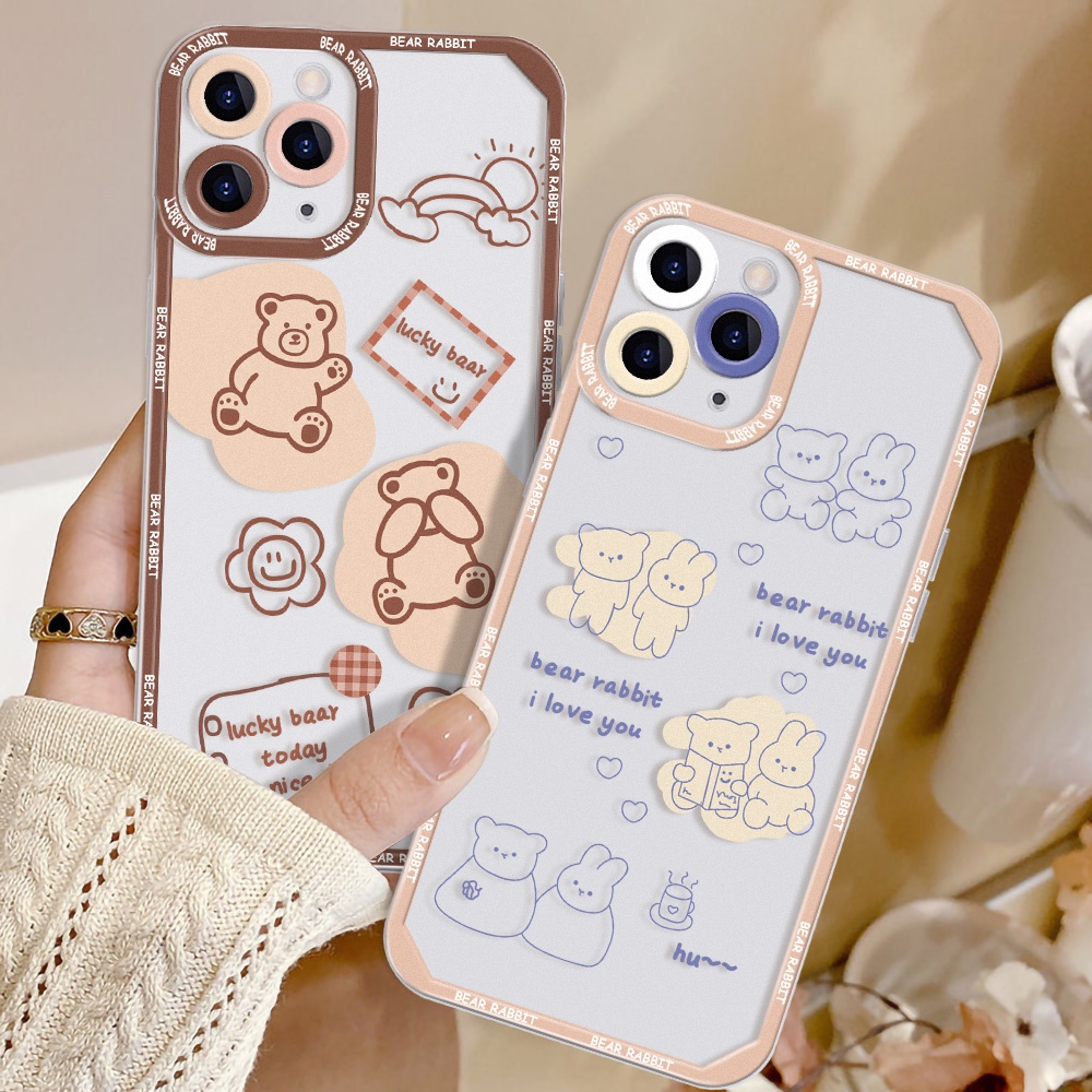 Soft Case TPU Motif Kartun Feul Bear Untuk Samsung Galaxy A12 A13 A22 A73 A53 S22 A72 4G / 5G A52S A32 A21S A71 A51 A50 A50S A30S S22 Ultra S21 S30 S2120