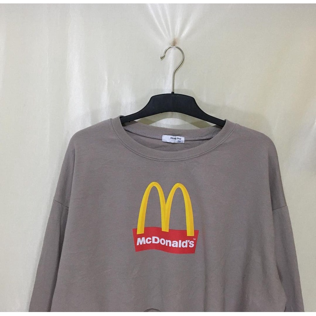McDonald's croope sweater wanita - sweater wanita terbaru - crewneck