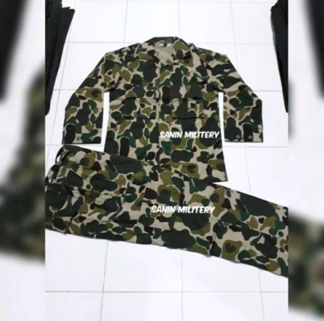 Baju setelan pdl marinir / setelan baju pdl kko /Baju PDL loreng TNI / loreng kko jatah TNI