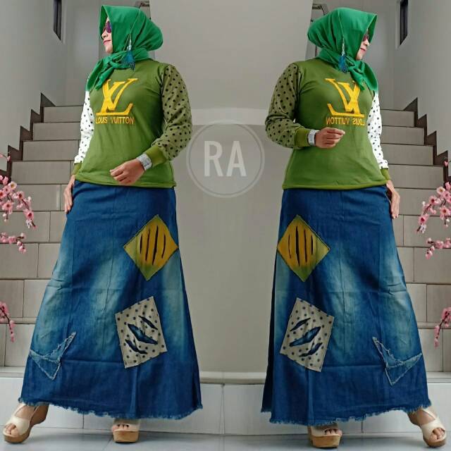 Set rok jeans LV ori zara