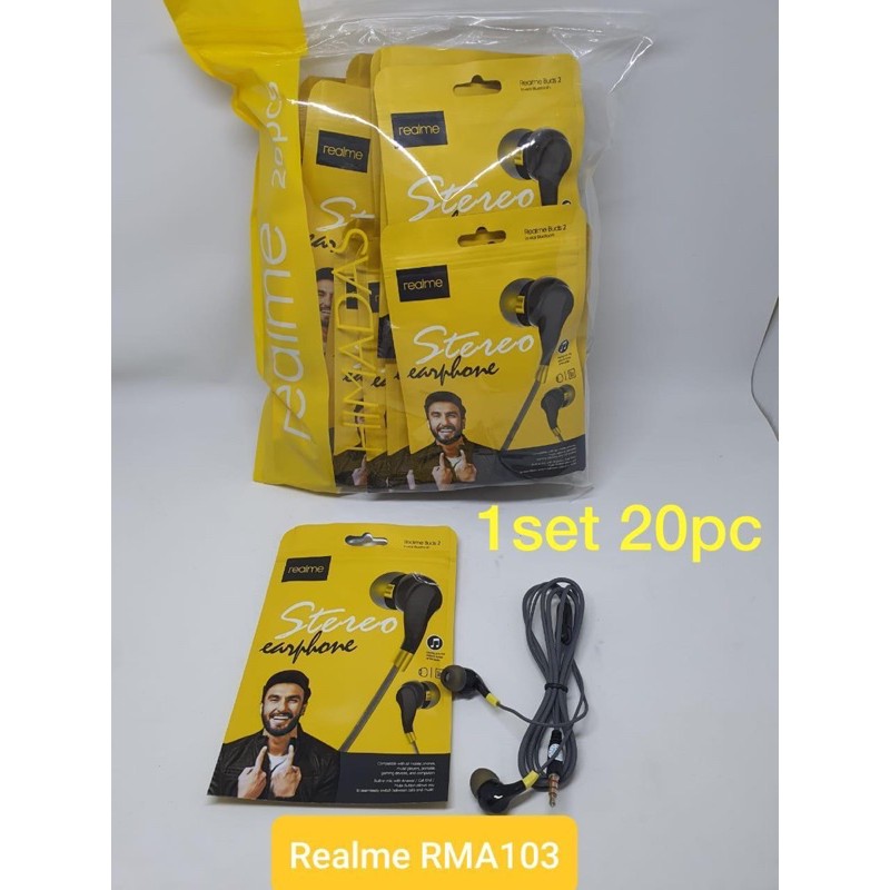 HEADSET REALME BUDS 2 STEREO EARPHONE BASS HF REALME BUDS 2 PACKING PLASTIK