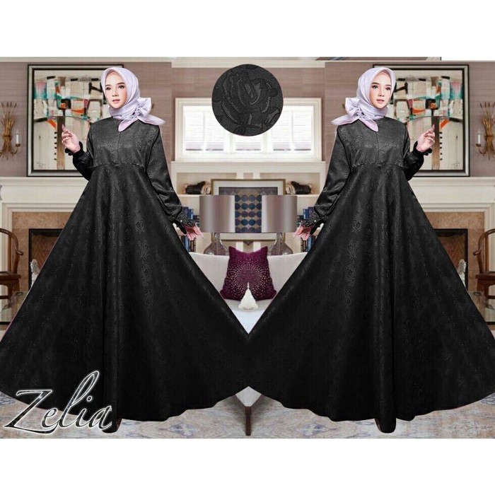 Gamis Syari Gamis / Baju / Pakaian Wanita Muslim Zelia Syari Murah