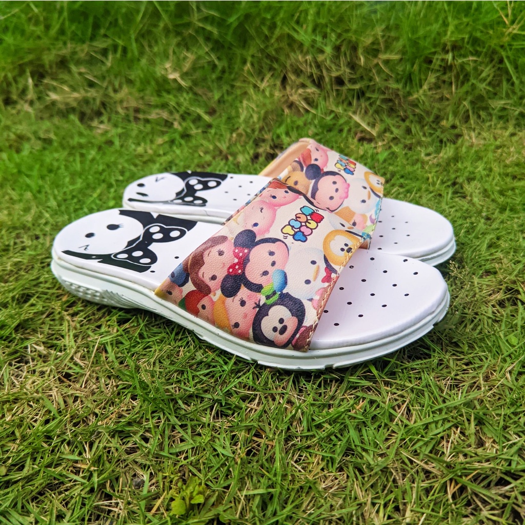 Sandal Anak Perempuan Rajut Nevada Disney Tsum Kepang Import Sendal Anak Kecil Lucu Imut Cantik