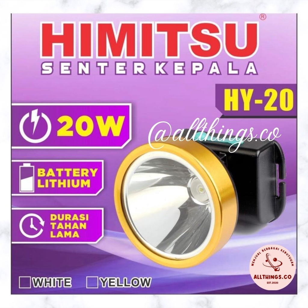 SENTER KEPALA LED HIMITSU 20WATT HY-20