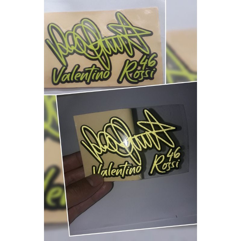stiker tanda tangan valentino rossi  stiker cutting Anti Air