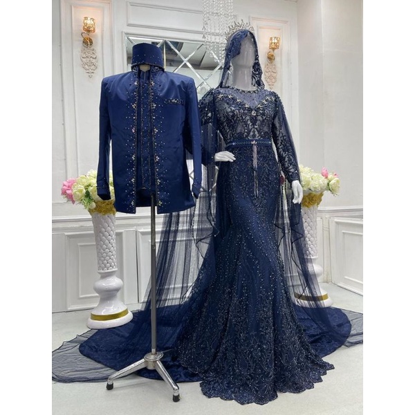 Gaun pengantin couple/Gaun pengantin full payet/Wedding dress