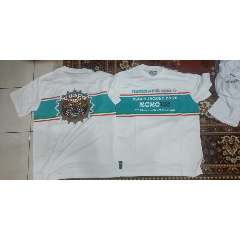 OFFICIAL MERCHANDISE KAOS / T-SHIRT, TOTEBAG VESPA WORLD DAY VWD BALI 2022