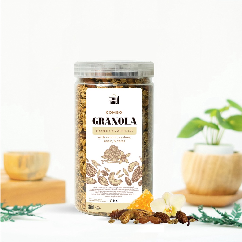 Granola Vanila 500 gr  Timur Tengah Sereal Oat Healthy Food Original 100%