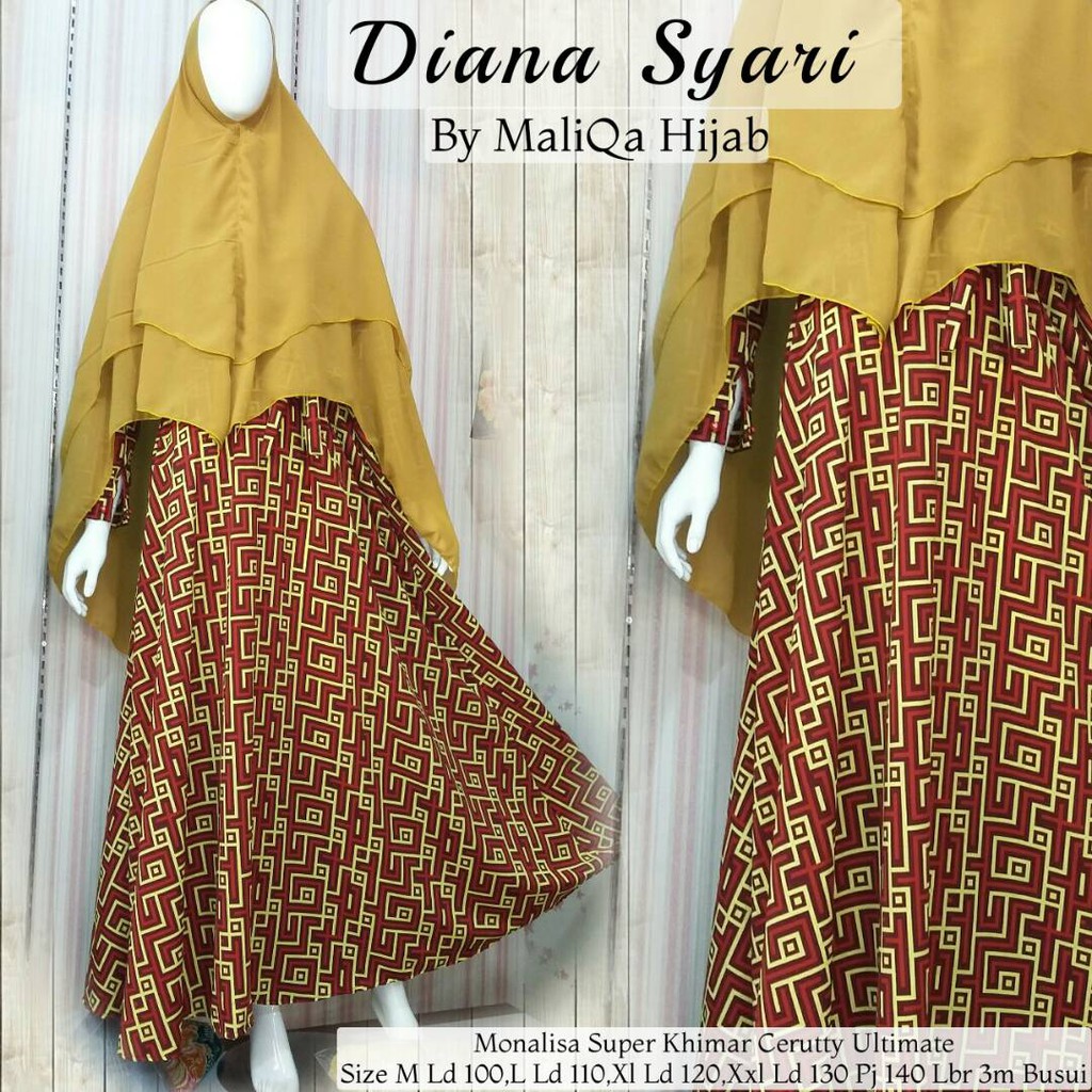 GAMIS SYARI JUMBO XXL LD 130 CM / DIANA SYARI