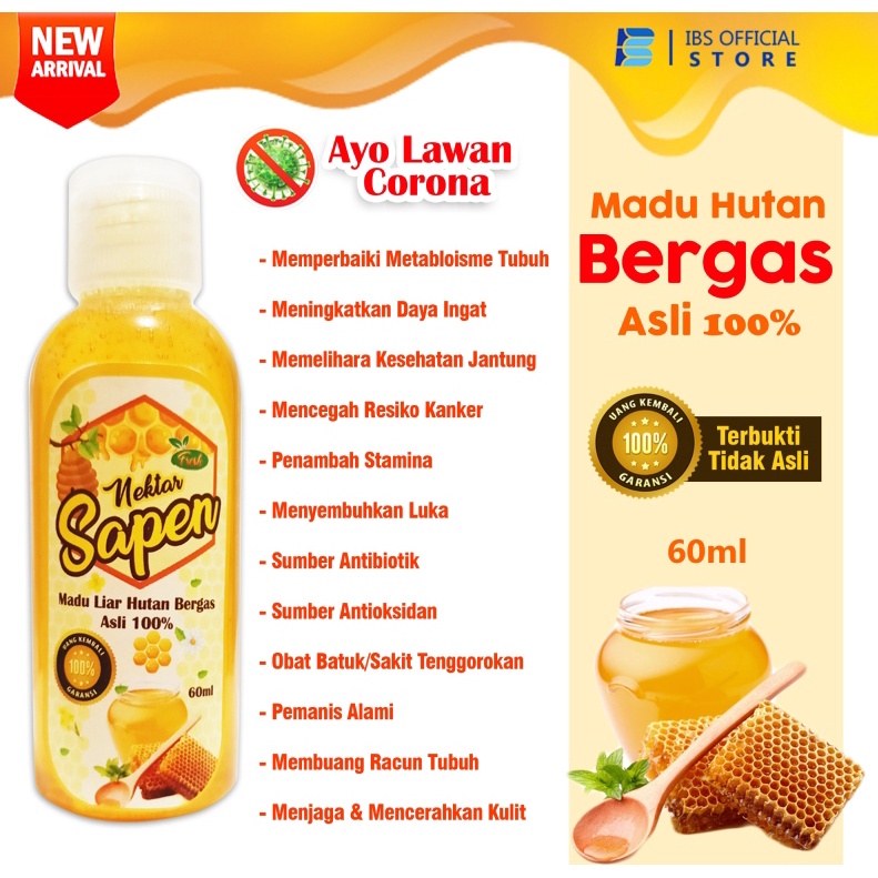 

Madu Fresh - Raw Honey (60 ml) - Madu Murni - Madu Hutan - Madu Asli Organik