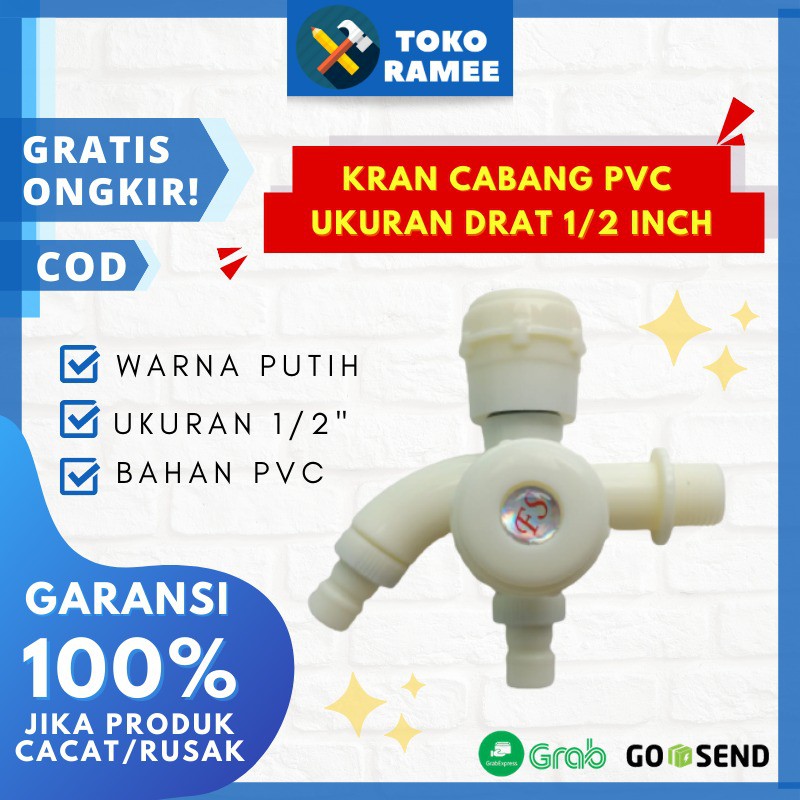 Kran Keran Air Shower Cabang Angsa Cuci Piring Plastik PVC Perlengkapan Kamar Mandi Dapur Wastafel