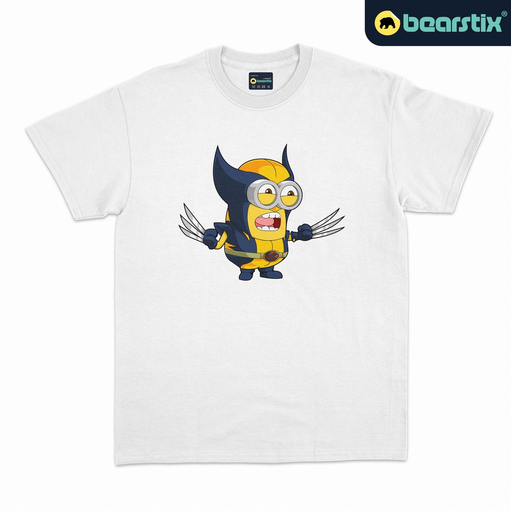 BEARSTIX - Tshirt Minions - Kaos Wolverin - Tshirt Marvel - Bsju X men - Tshirt Unisex