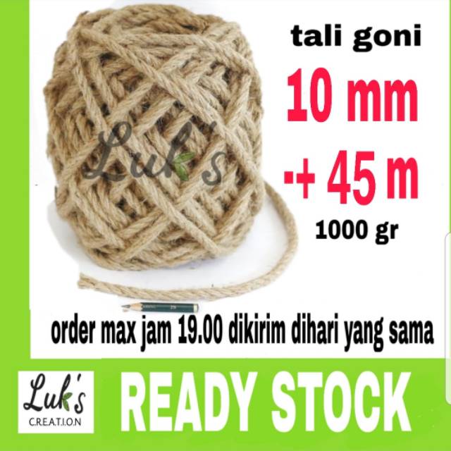 Tali goni besar 10 mm 1 cm kiloan - tampar goni - tambang goni - rami besar