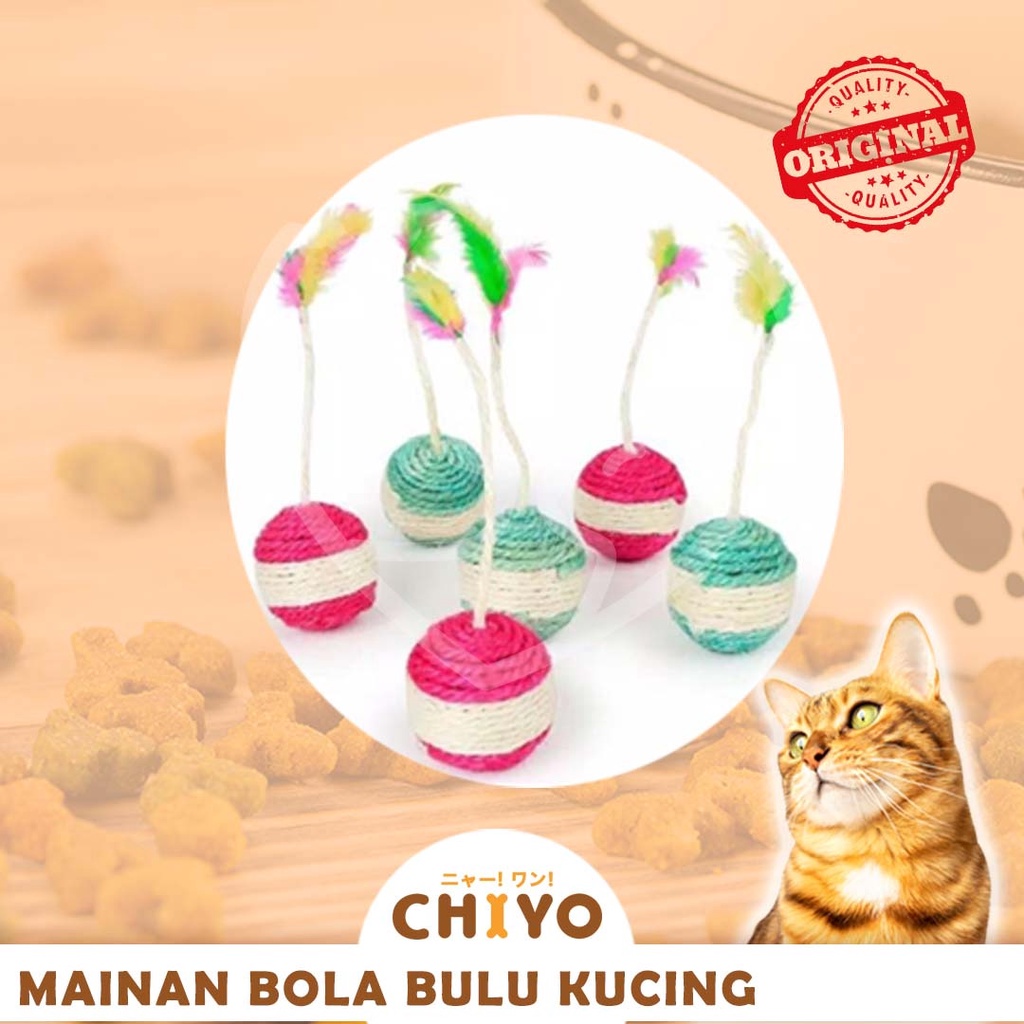 MAINAN BOLA BULU KUCING [ CAT TOY BALL ]