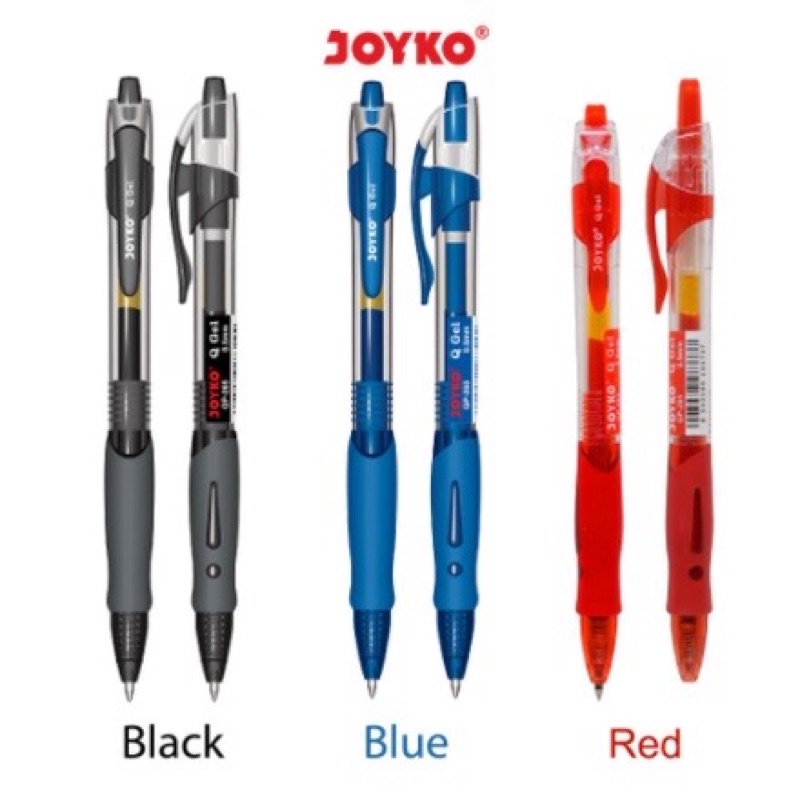 Pulpen Joyko Gel Gp-265 0.5mm Merah/Biru/Hitam