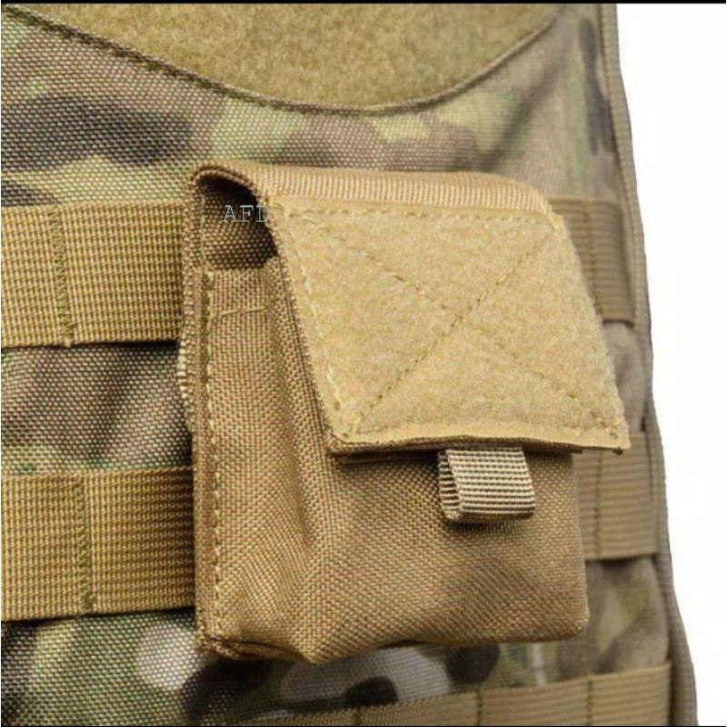 Afd smoke pouch tas pinggang tactical free velcro path logo