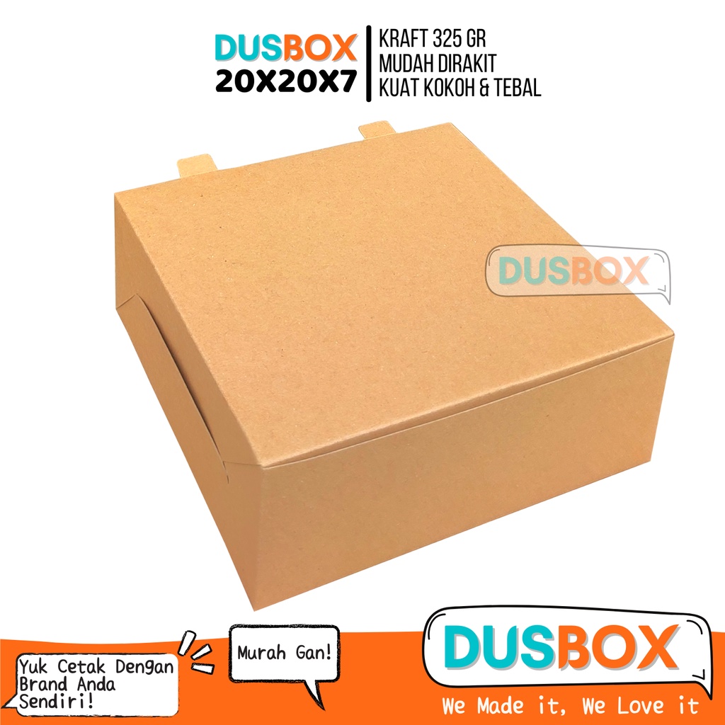 Box Nasi Kotak 20x20x7.5 /  Box Nasi / Box Catering / kotak nasi kertas box / Dus Catering / Lunch B