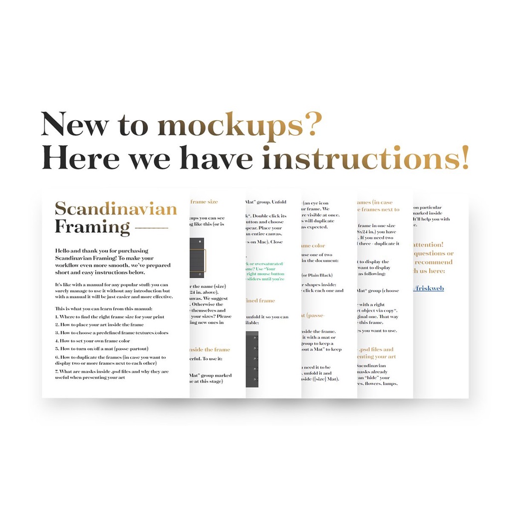375 Mockups Scandinavian Framing - Photoshop