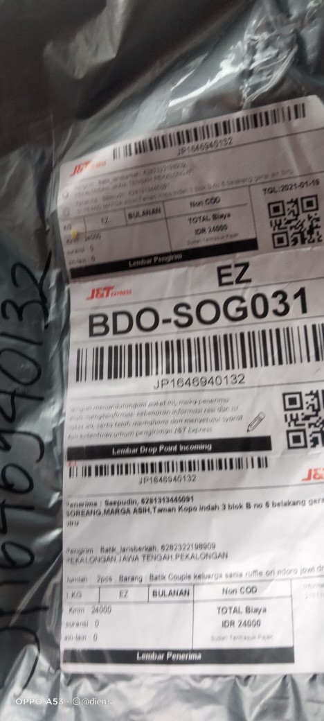 Batik Couple Keluarga Sania Ruffle Ori Ndoro Jowi Dnt