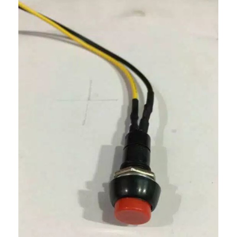 SAKLAR BULAT TOMBOL PUSH ON OFF 2 KABEL MOTOR UNIVERSAL
