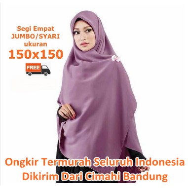  Jilbab  Segi  Empat  Wolfis  150 X 150 Syari Jilbab  Segi4 