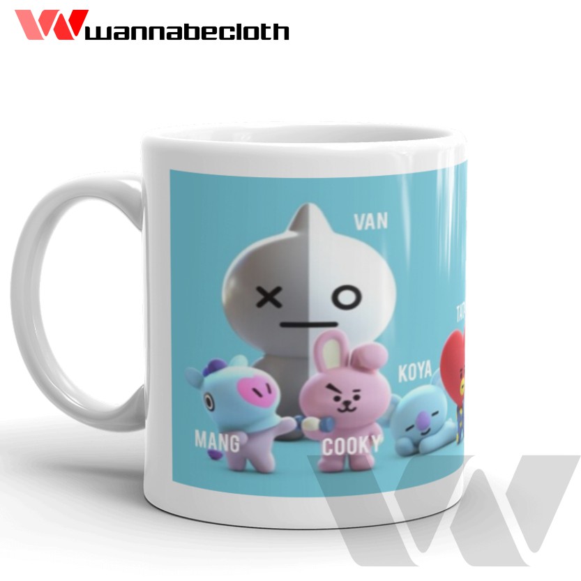 Gelas BTS Mug BTS Cetak Mug Custom Mug Satuan Cepat Mug BTS Mug BT21 Souvenir BTS Kpop 4