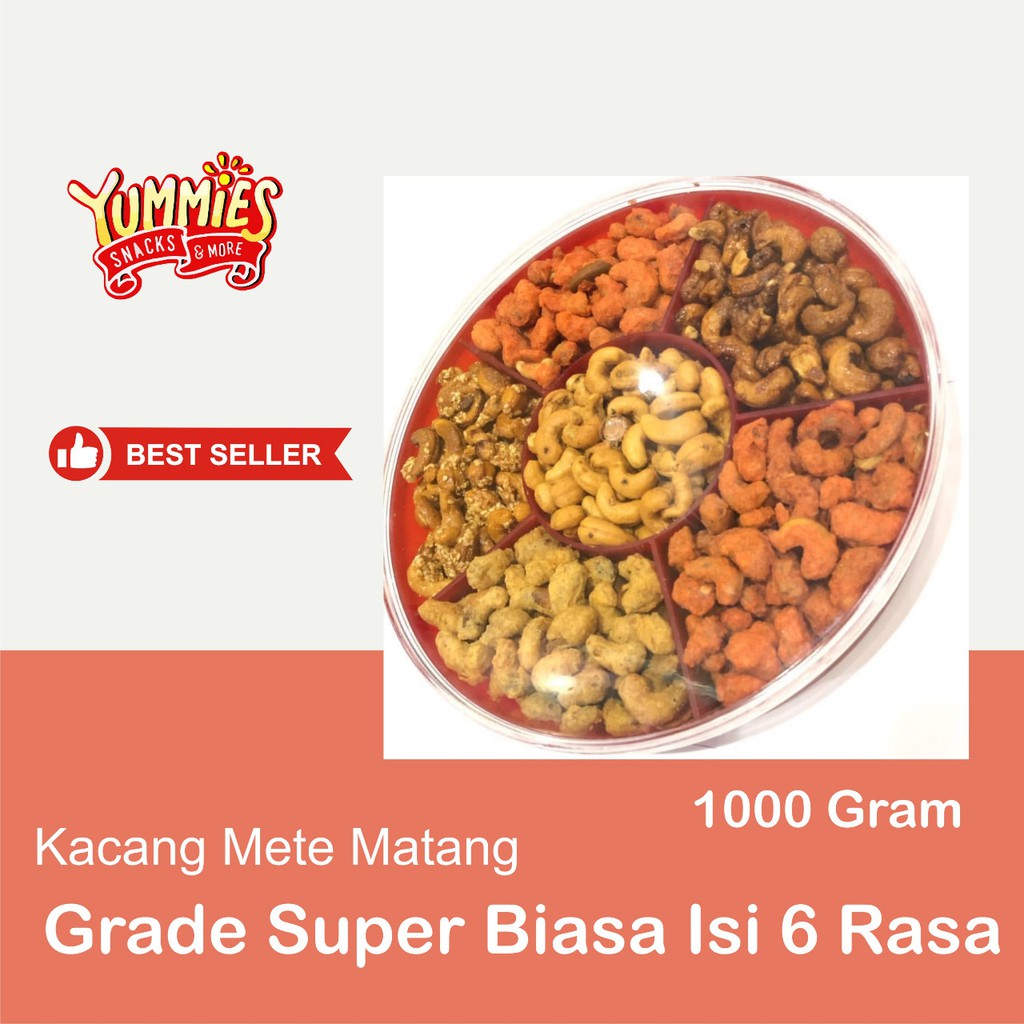 

Paket Kacang Mete Matang Jumbo Super Premium Isi 6 Rasa