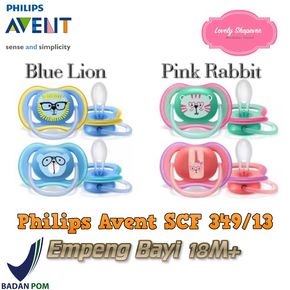 Philips Avent Empeng Avent Anak Ultra Air Pacifier 0M 6M 18 M+ 18M Orthodontic &amp; BPA Free Isi 2