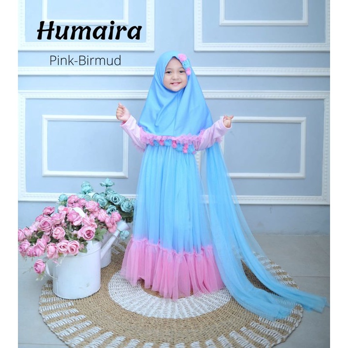 gamis Maudy little bisa cople ibu dress anak perempuan dan dewasa free hijab dan Bros bunga murah