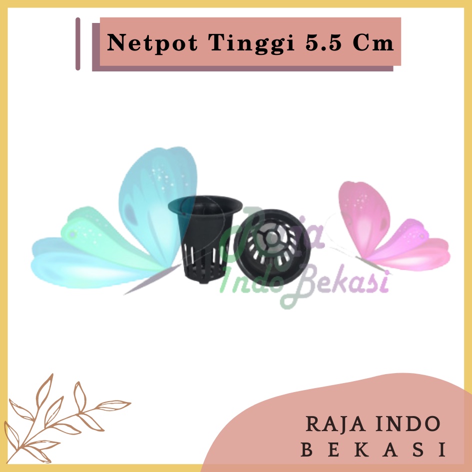 1500PCS Netpot Pendek 5CM Hitam Net Pot Hidroponik Hydroponic Tinggi 5 Cm