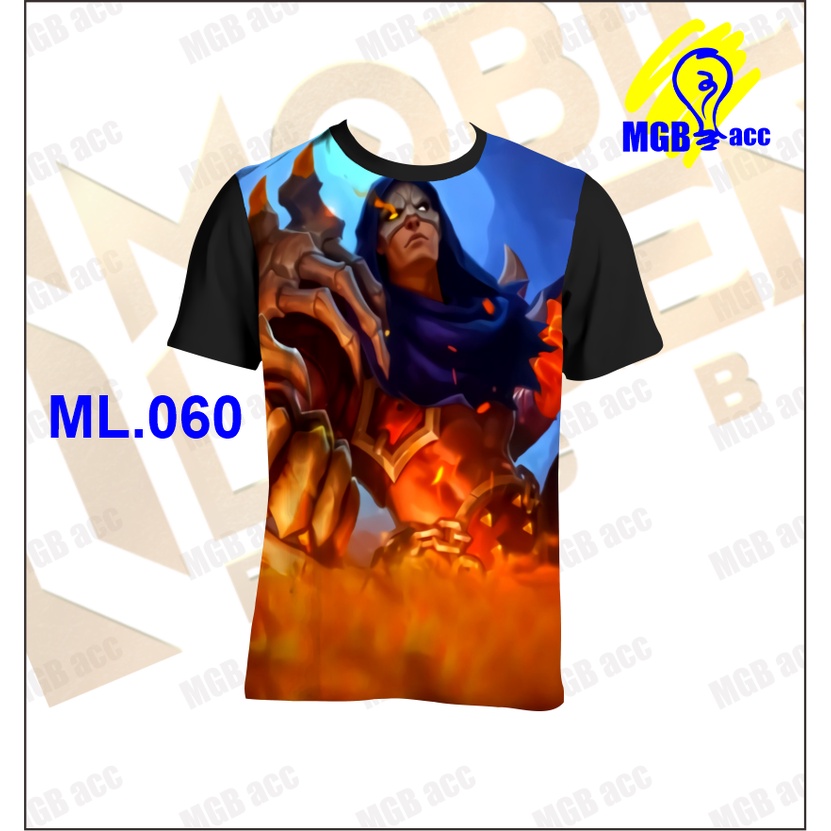Kaos Baju Anak Atasan Laki Laki Perempuan Sublim Printing Lucu Motif Hero Mobile legend Fighter ALDO