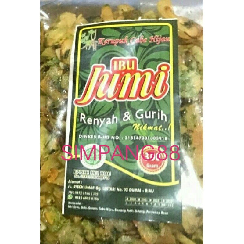 

KERUPUK CABE HIJO IBU JUMI free packing dus