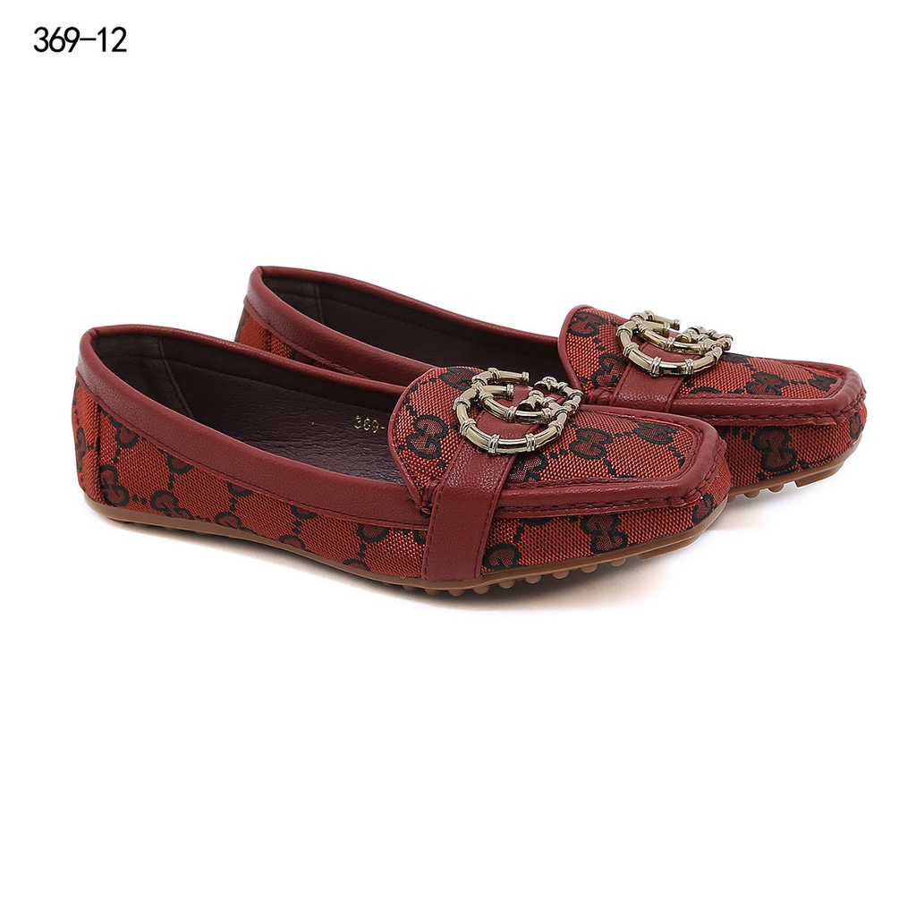 GC Canvas Double G Logo Flat Shoes #369-12