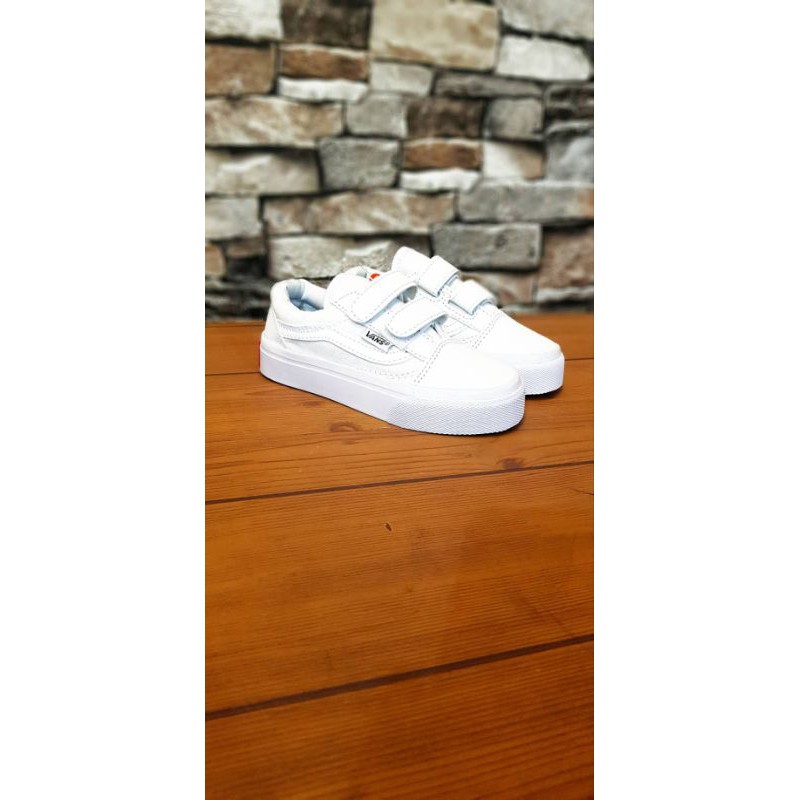 Sepatu Anak Balita VANS OUDSCUL Full White Sepatu Casual Anak Laki Laki Cowo Premium