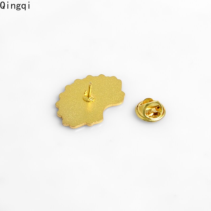 Bros Pin Enamel Desain Justice Feminist Power Equality Warna Hitam Untuk Kerah Kemeja Wanita