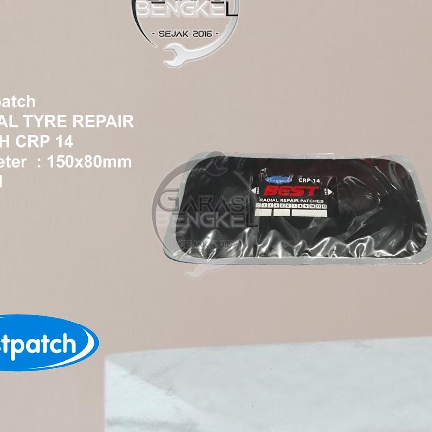 Best - patch Radial Patch CRP-14 150x80mm Karet Tambal Ban Tubless TipCRP14 Satuan