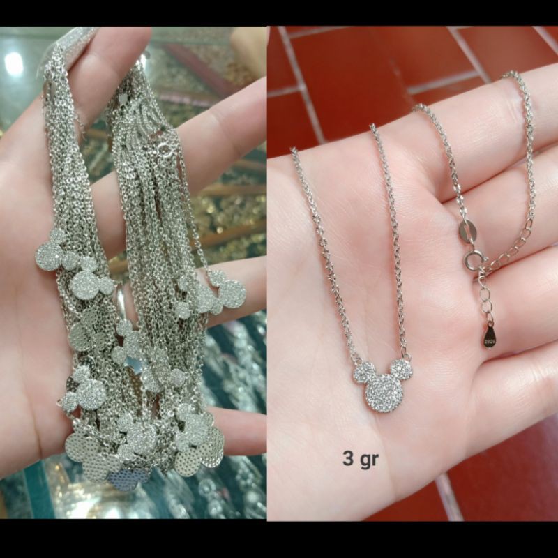 kalung anak koye mickey full mp S925/ perhiasan perak 925 berlapis emas