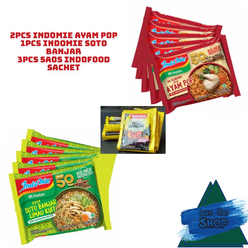 

Paket Indomie BARU! Ayam Pop - Soto Banjar - Saos Sachet Indofood